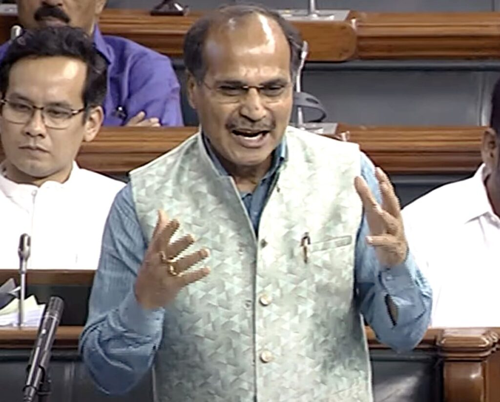 "Congress MP Adhir Ranjan Chowdhury Suspended from Lok Sabha for 'Unruly' Conduct Amid Fiery No-Confidence Motion Debate"