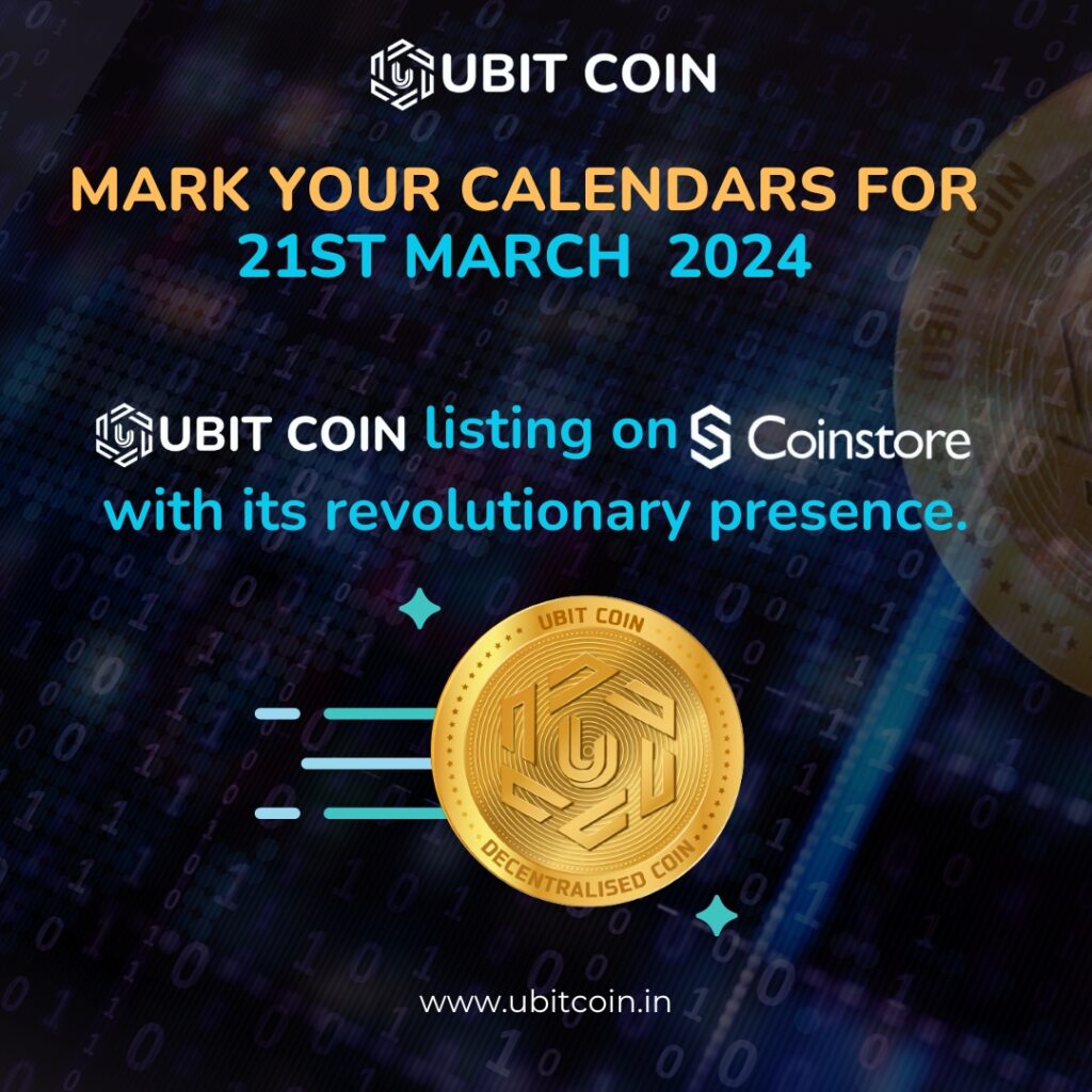 "Mark Your Calendars: Ubitcoin Makes its Coinstore Exchange Premiere March 21st!"