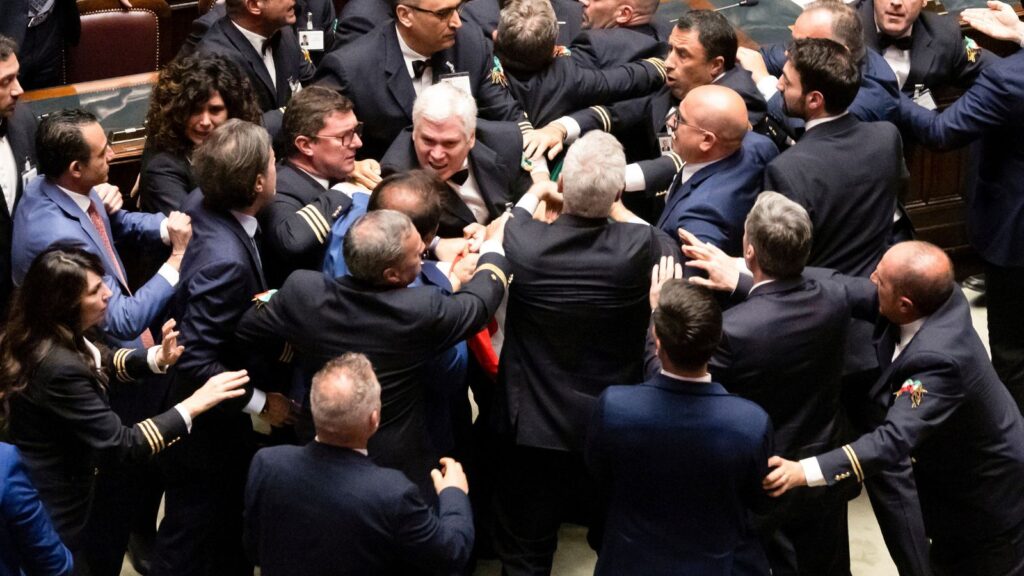 Italian Parliament Descends into Chaos as MPs Clash Over Autonomy Plans, Sparking Comparisons to Fascist Era