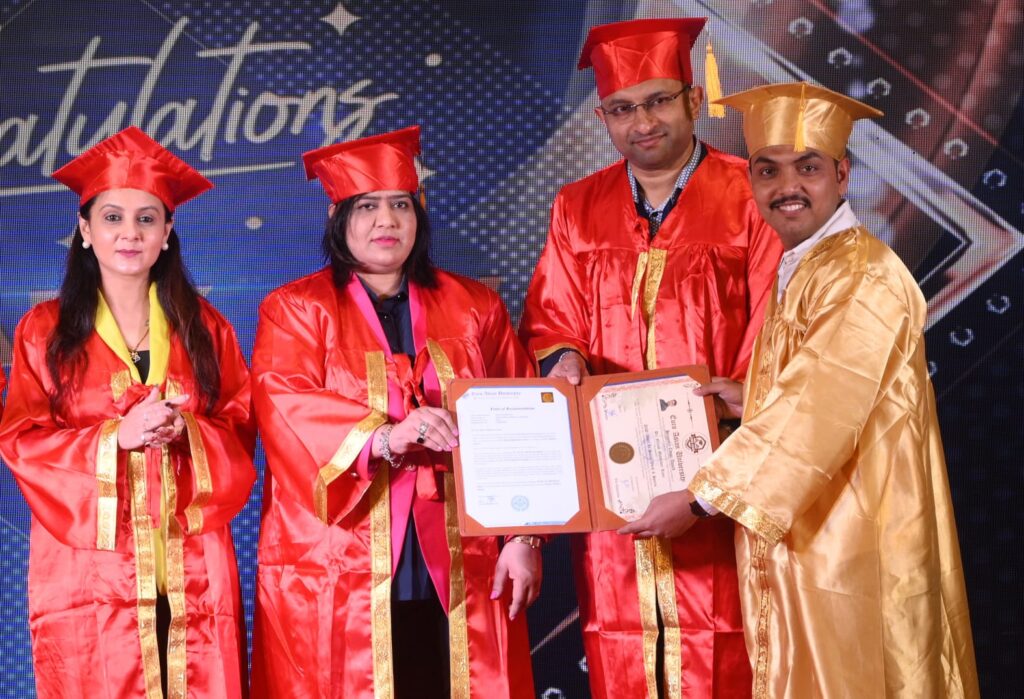 Dr. Nilesh Madhukar Rane of Nashik was awarded PhD (Honorary) degree from Europe for his work in social and sports field.