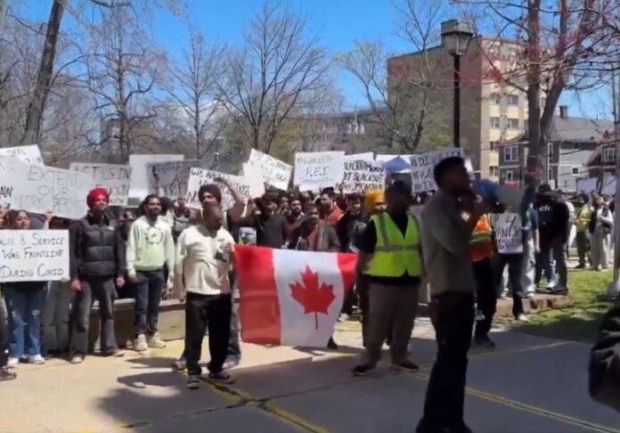 Indian Students Protest New Canadian Immigration Policies Amid Deportation Fears