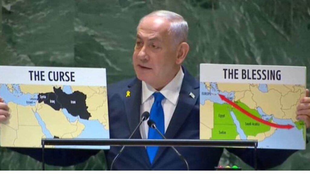 Netanyahu at UNGA: India as a "Blessing" and Iran as a "Curse"