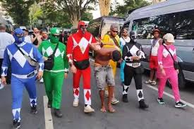 Police Disguised as Power Rangers Arrest Thief During Sao Paulo Carnival