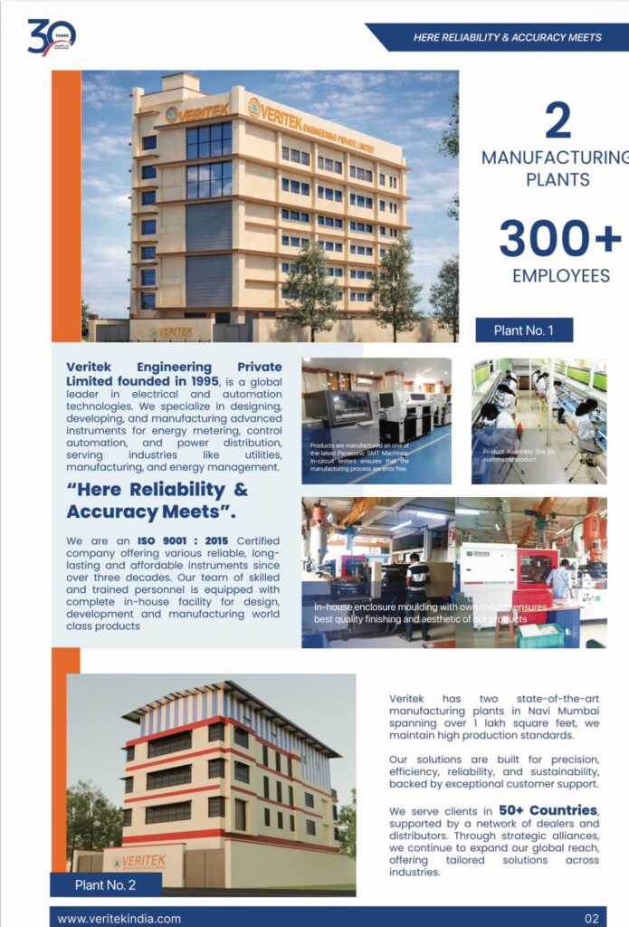 Veritek Engineering Pvt Ltd: 30 Years of Engineering Excellence in Electrical & Automation Solutions